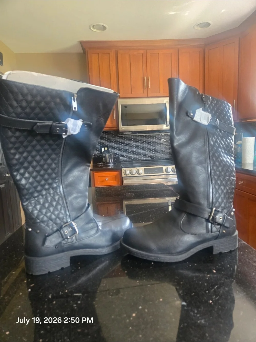 Torrid Black Quilted Knee-high Or Over-the-Knee 12 Wide Buckle Boots NWT NEW